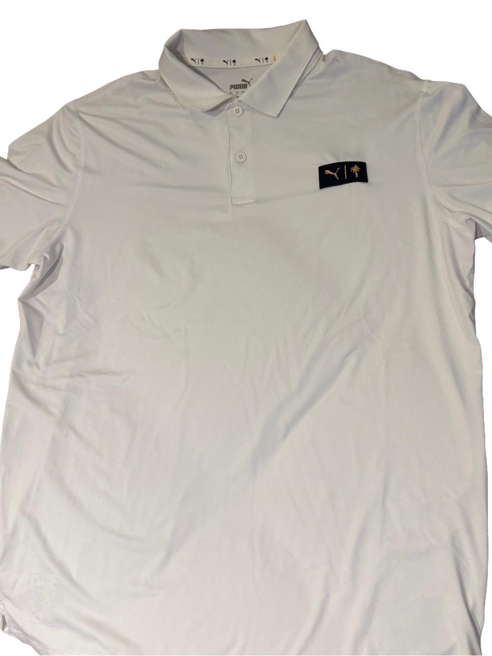 Men’s Puma x Palm Tree Crew Collab Golf White Performance Polo | Size M
